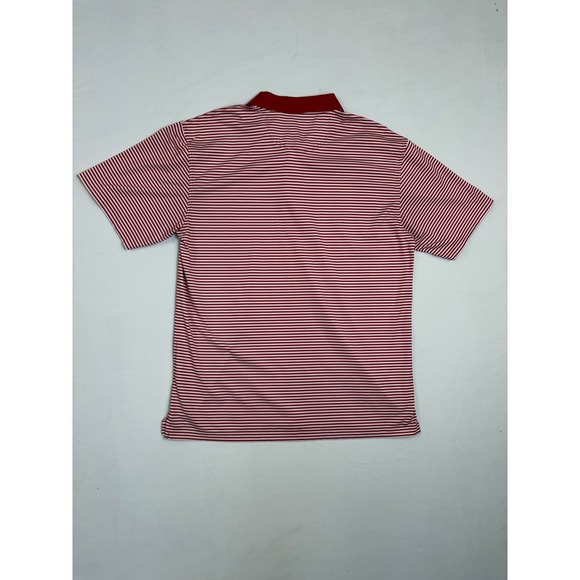 TPC Louisiana Oxford Golf Super Dry Polo Shirt Mens Large Red White Striped - Picture 8 of 9